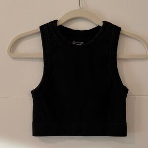 Aerie Black Sleeveless Crop Top